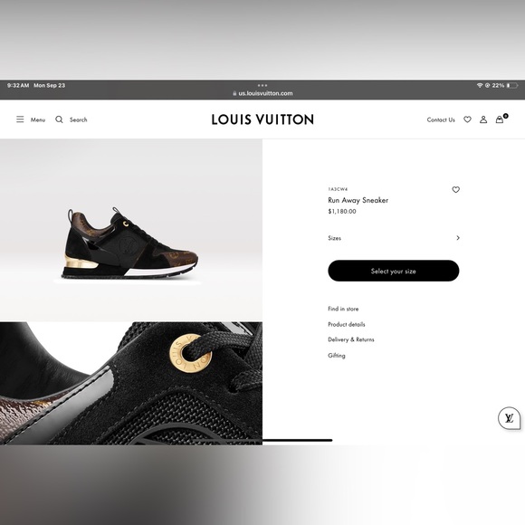 π― % AUTHENTIC LOUIS VUITTON RUN AWAY SNEAKER β€οΈβπ₯β€οΈβπ₯β€οΈβπ₯ - Picture 6 of 13